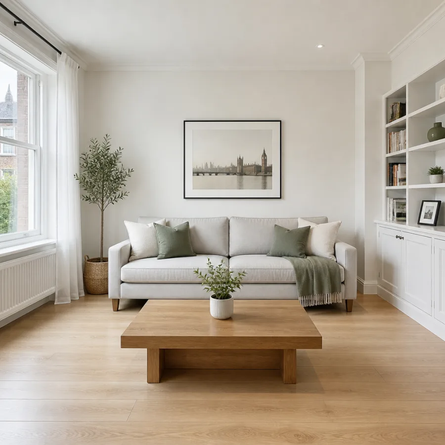 The same living room after an Indeed-Clean visit